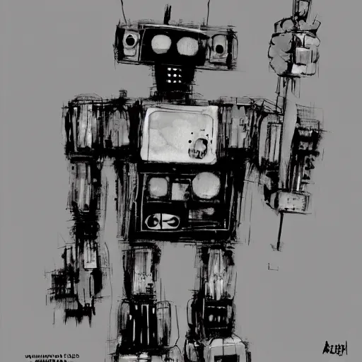 Image similar to robot by ashley wood