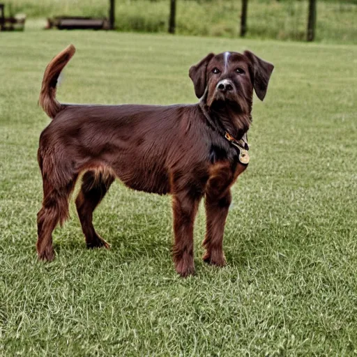 Prompt: brown danish - swedish farmdog