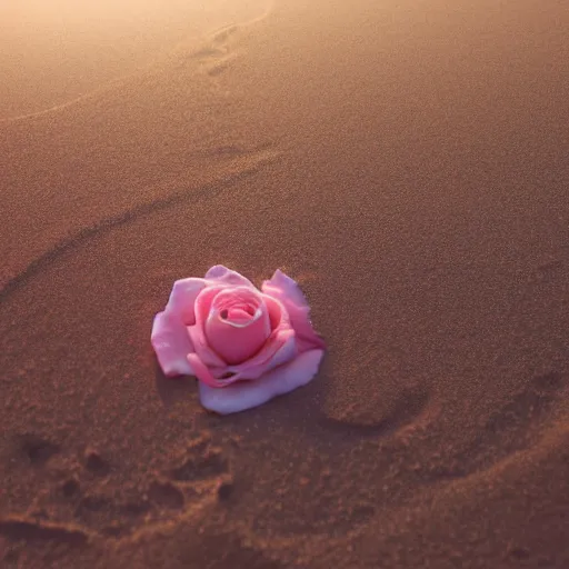 Image similar to a rose in the sand, photo studio, professional photo, professional lighting, artstation trend, hdr, instagram photo