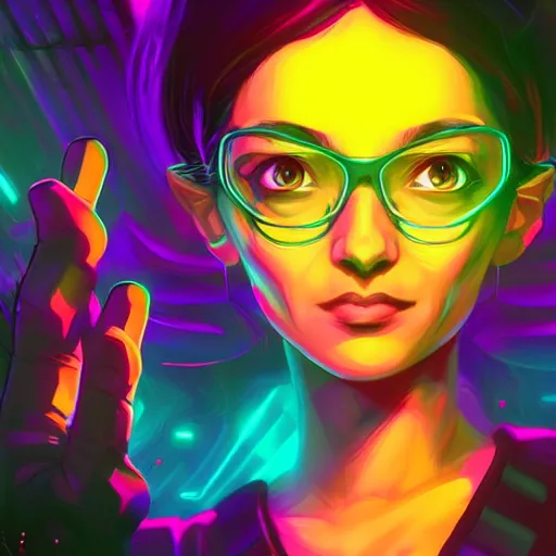 Image similar to skill magic geek inside matrix deepdream radiating a glowing aura stuff loot legends stylized digital illustration video game icon artstation lois van baarle, ilya kuvshinov, rossdraws,