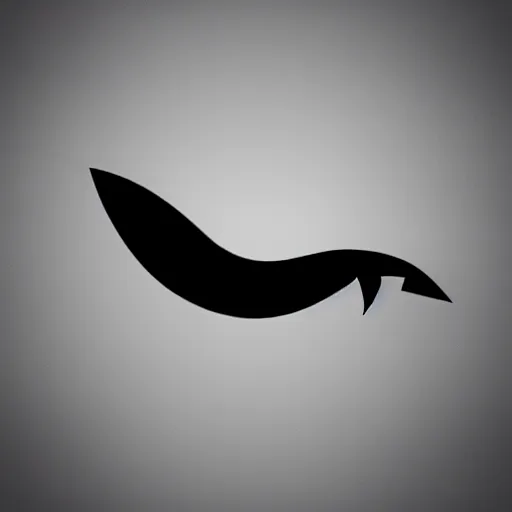 Image similar to black shark fin icon on a white background