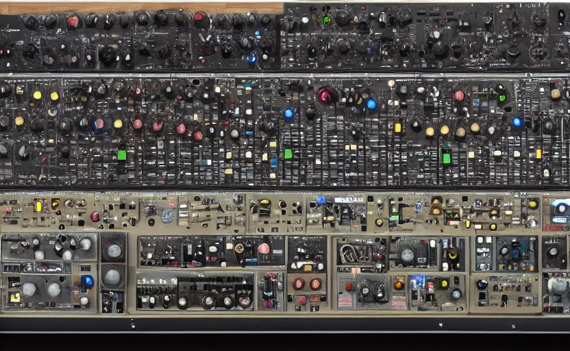 Image similar to the most epic eurorack modular synthesizer of all time