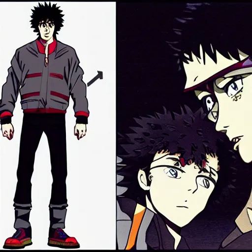 Image similar to spike spiegel wearing techwear, anime