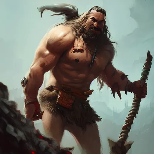 Image similar to barbarian, 8 k, trending on artstation by tooth wu and greg rutkowski