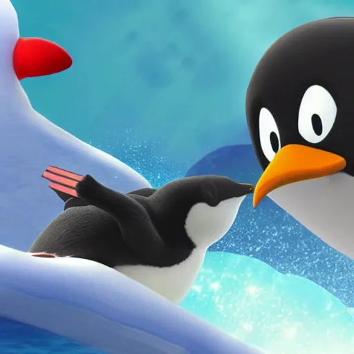 Image similar to Pingu the penguin on Super Smash bros ultimate, Nintendo switch