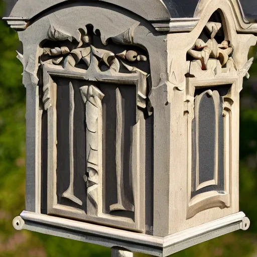 Image similar to bat box designed in baroque style