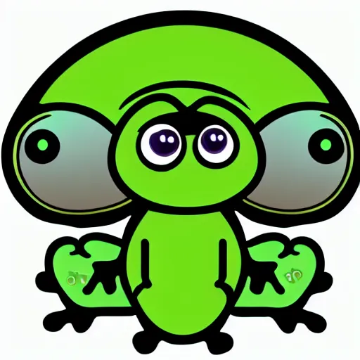 Image similar to cartoon sticker of cute light green gecko on vinyl with light shading in the background