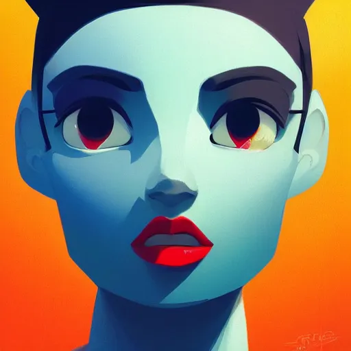 Image similar to face icon stylized minimalist mash, loftis, cory behance hd by jesper ejsing, by rhads, makoto shinkai and lois van baarle, ilya kuvshinov, rossdraws global illumination