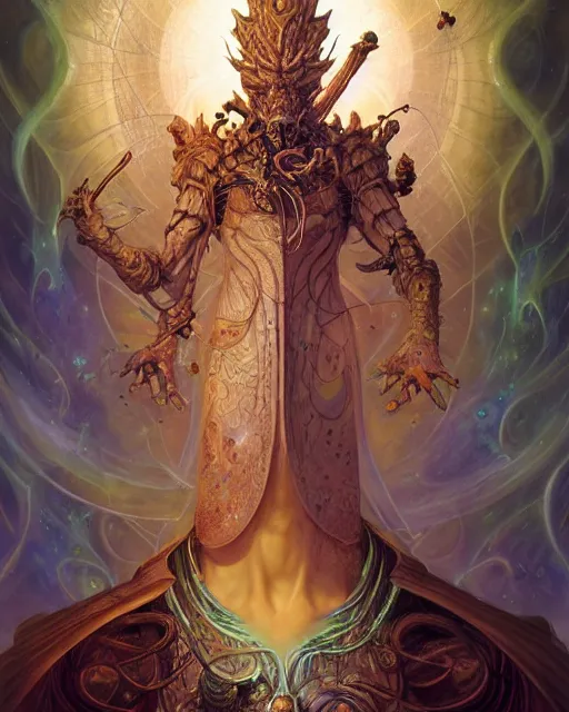 Image similar to a portrait of the hierophant, fantasy portrait made of fractals, ultra realistic, wide angle, intricate details, the fifth element artifacts, highly detailed by peter mohrbacher, hajime sorayama, wayne barlowe, boris vallejo, aaron horkey, gaston bussiere, craig mullins