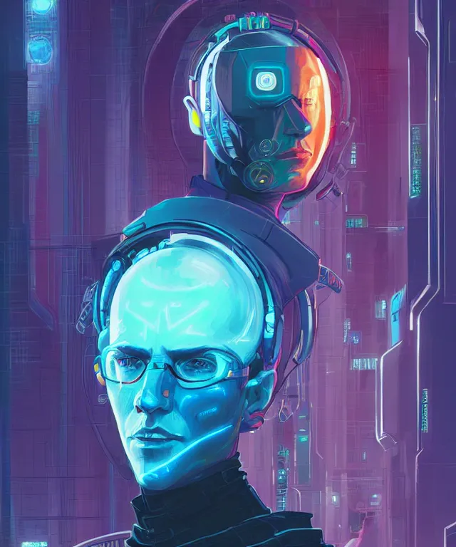 Image similar to a portrait of a male cyberpunk netrunner wearing a hadron collider, fantasy, elegant, digital painting, artstation, concept art, matte, sharp focus, illustration, art by josan gonzalez