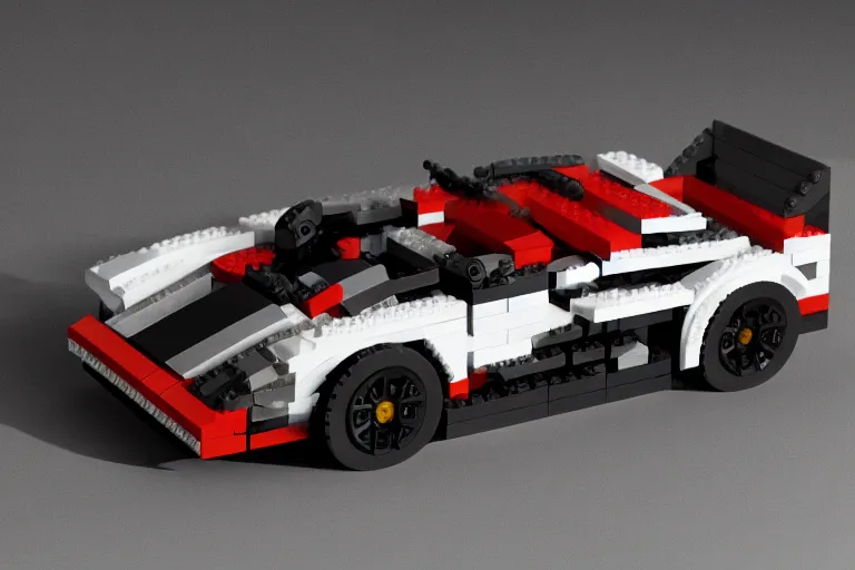 Image similar to Porsche made out of Lego, octane render, studio light, 35mm,