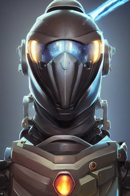 Image similar to epic mask helmet robot ninja portrait stylized as fornite style game design fanart by concept artist gervasio canda, behance hd by jesper ejsing, by rhads, makoto shinkai and lois van baarle, ilya kuvshinov, rossdraws global illumination radiating a glowing aura global illumination ray tracing hdr render in unreal engine 5