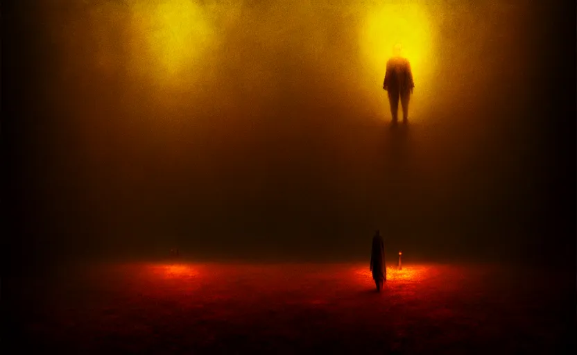Prompt: an extremely detailed masterpiece of nightmares'and horrors, inspired by zdzislaw beksinski, digital art, moody lighting, apocalyptic, epic scene, extremely moody lighting, glowing light and shadow, 4 k
