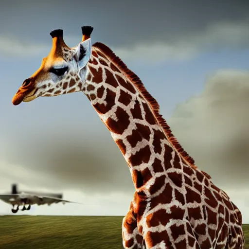 Prompt: Giraffe playing war thunder