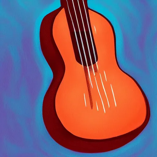 Image similar to ukulele, digital painting, artstation