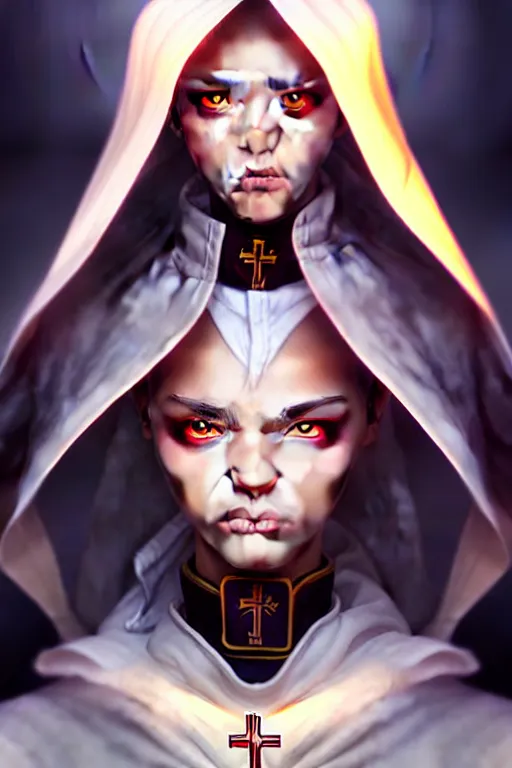 Image similar to Priest portrait by Artgerm and WLOP