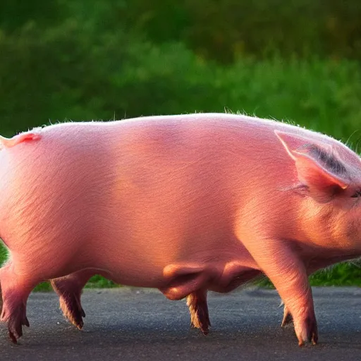 Image similar to pig made of bacon