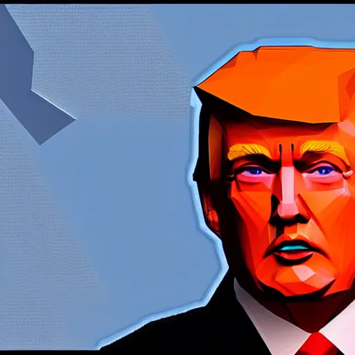 Image similar to low poly donald trump