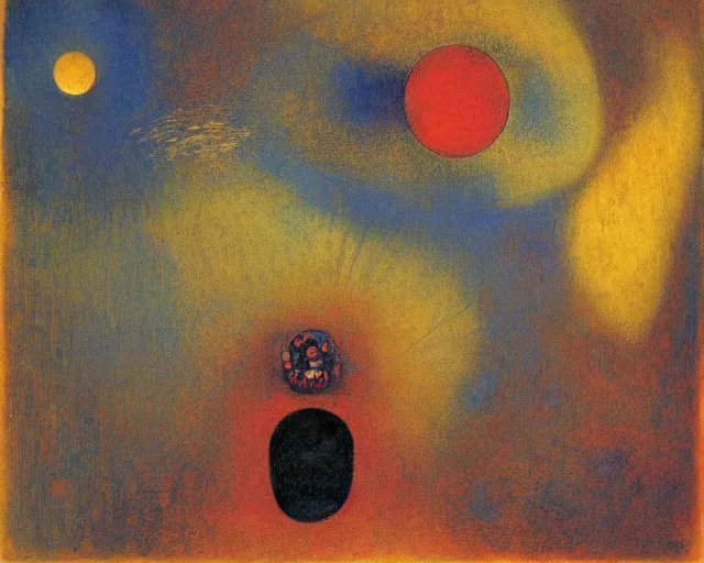 Image similar to Void of the soul. Odilon Redon. Dali. Roberto Matta.