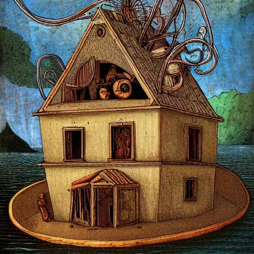 Image similar to Squidward's House on Acid by Da Vinci