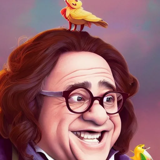 Prompt: Movie still of danny devito as a disney princess, Disney, anime, highly detailed, digital painting, artstation, concept art, sharp focus, illustration, art by artgerm and Anna Dittmann and Ilya Kuvshinov