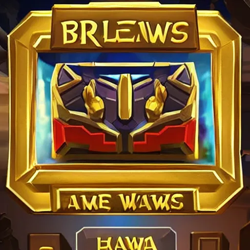 Prompt: amazing box gold for mobile game in the style of brawl stras