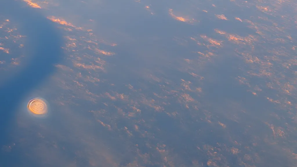 Image similar to the curve of Earth from orbit, during sunset!!!!