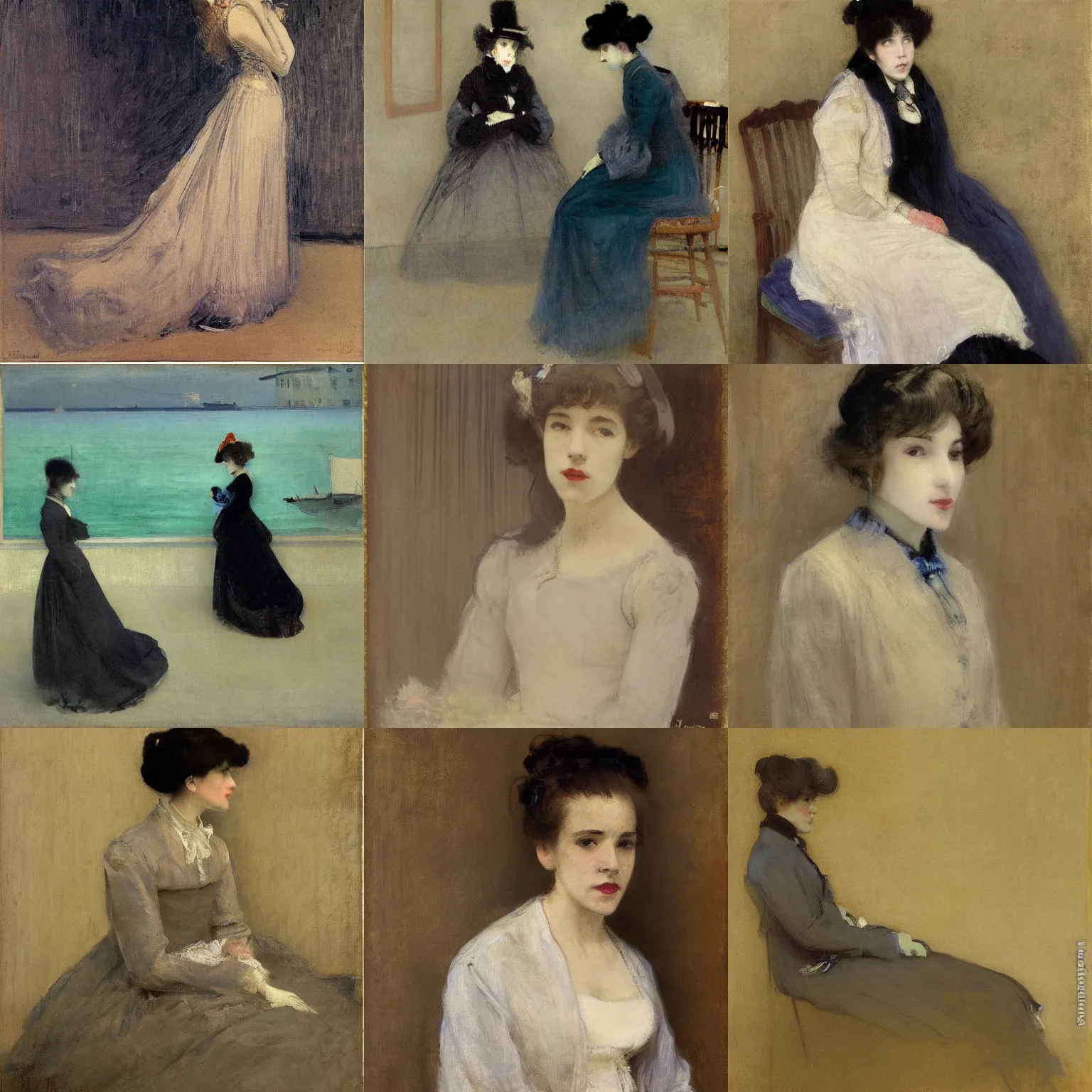 Prompt: artwork by james mcneill whistler