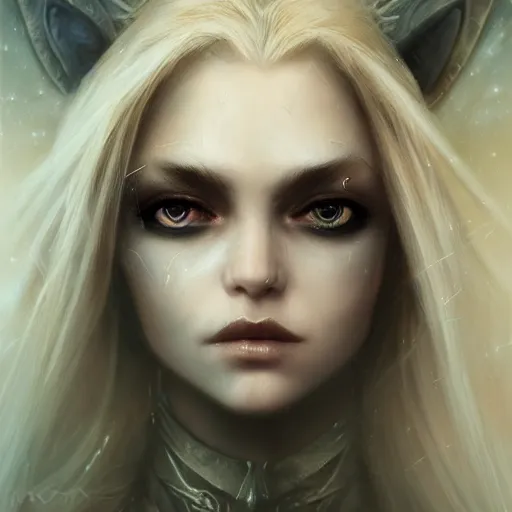 Image similar to kerli koiv, zelda, darkwave, darksynth character portrait, sharp, digital matte painting, art by luis royo, greg rutkowski, wlop, dramatic lighting, trending on artstation