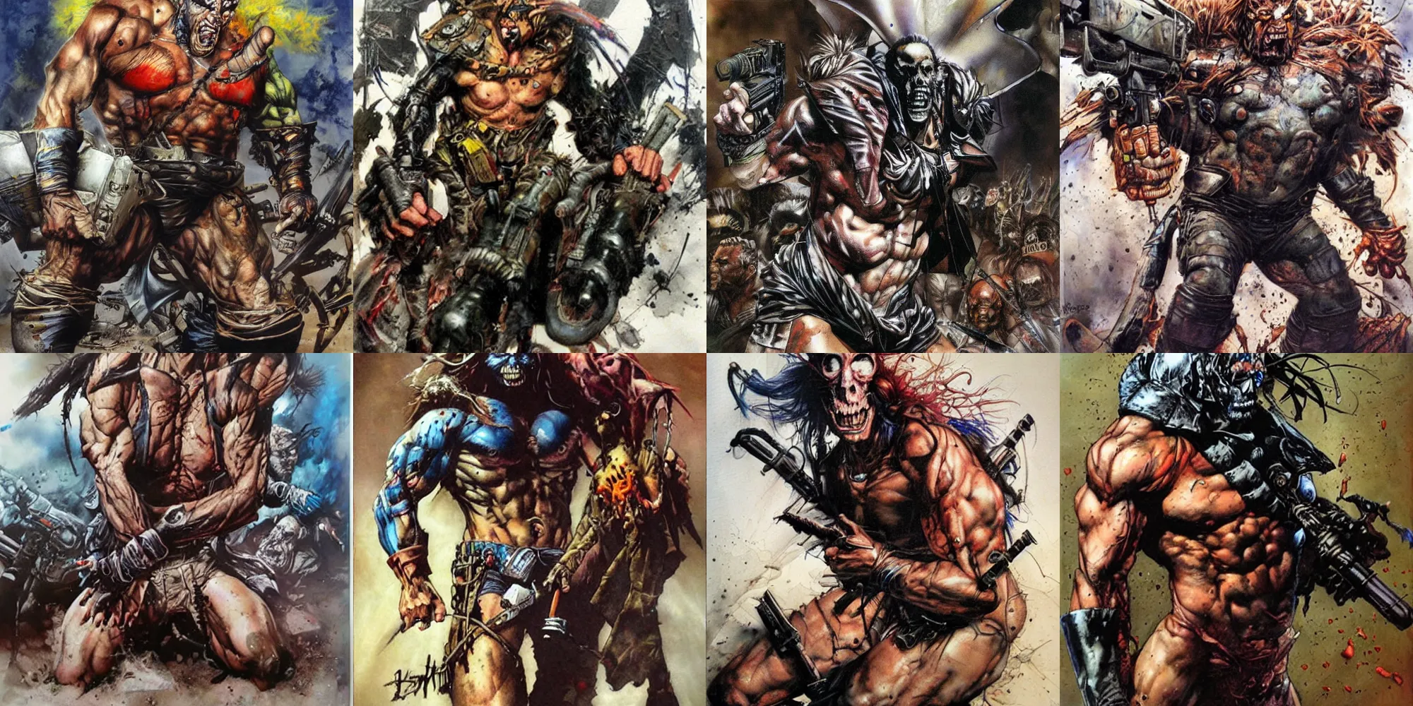 Prompt: artwork by Simon Bisley