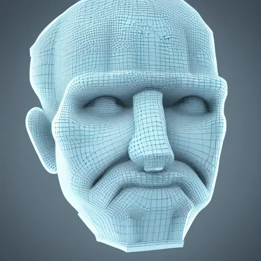 Prompt: cube human made of ice, 3 d render