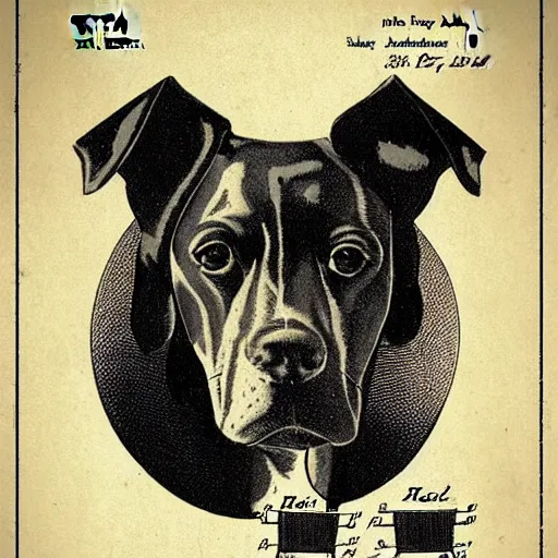 Image similar to 1 9 2 0 s us patent for a dog