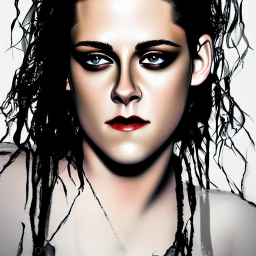 Image similar to portrait of Kristen Stewart, digital art by Michael C Hayes 4k, 8k, HD