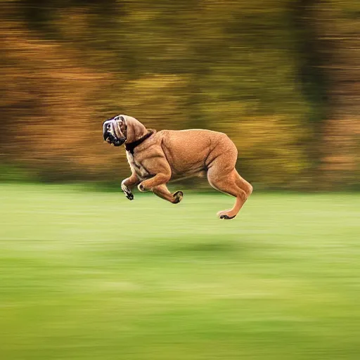 Prompt: a boerboel mastiff running, chasing a kangaroo, detailed, intricate, by martin rak