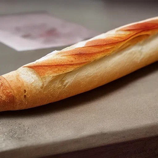 Image similar to a baguette between two apples stuck together, photo realistic 4k