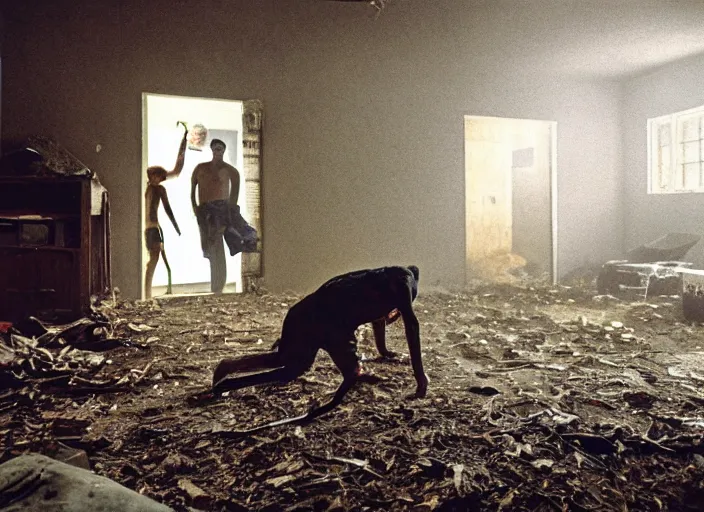 Image similar to a monster crawling out from the basement, Gregory Crewdson, Joel Sternfeld