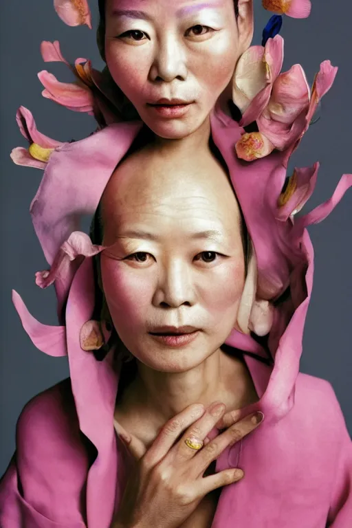 Prompt: photo of chinese beauty by Martin Schoeller by Terry Richardson by Mark Mann by Richard Avedon, colorful, sharpen, 4k, 85mm, award winning