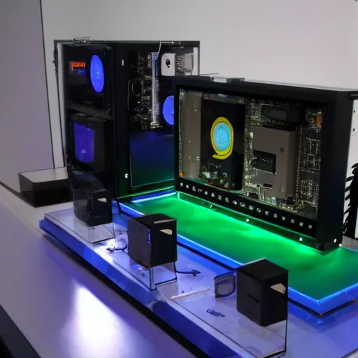 Image similar to a quantum pc, prototype demo at the hall of science