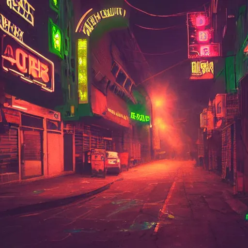 army of frogs, dark, cyberpunk, dense streets, neon | Stable Diffusion ...