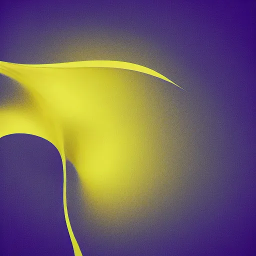 Prompt: yellow swirl abstract figure, blue background, octane render, cinema 4 d