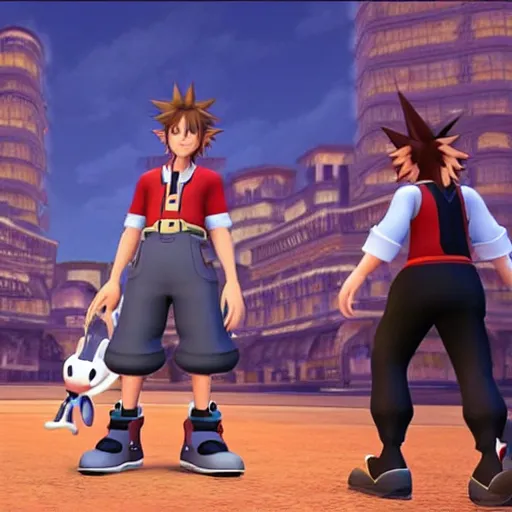 Prompt: jerry seinfeld in kingdom hearts