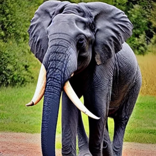 Prompt: photo of a hybrid between an elephant and a great dane