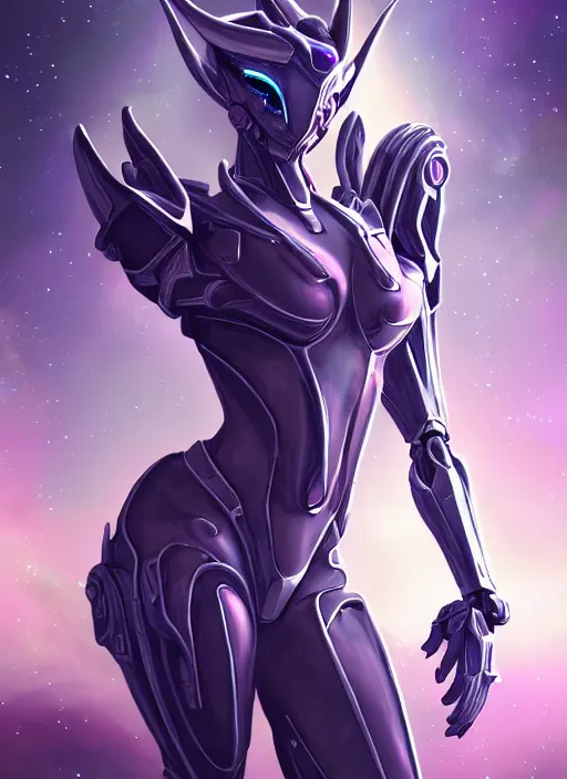 Image similar to cinematic goddess shot, cosmic sized perfectly proportioned stunning beautiful hot anthropomorphic robot mecha female dragon, in space, nebula sized, larger than galaxies, galaxy floating in palm, sleek silver armor, epic proportions, epic size, epic scale, digital art, furry art, macro art, dragon art, giantess art, warframe fanart, furaffinity, deviantart