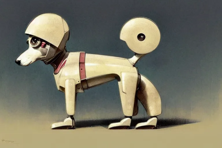 Image similar to ( ( ( ( ( 1 9 5 0 s retro future robot android dog. muted colors. ) ) ) ) ) by jean - baptiste monge!!!!!!!!!!!!!!!!!!!!!!!!!!!!!!