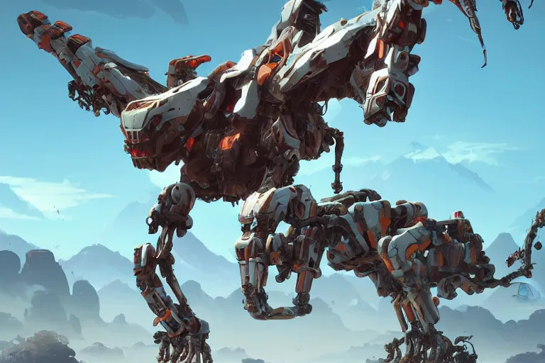 Image similar to longleg machine mecha animal beast robot of horizon forbidden west horizon zero dawn bioluminiscence, behance hd by jesper ejsing, by rhads, makoto shinkai and lois van baarle, ilya kuvshinov, rossdraws global illumination