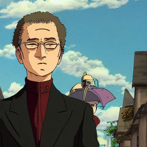 Image similar to portrait of charles 4 th in a miyazaki movie