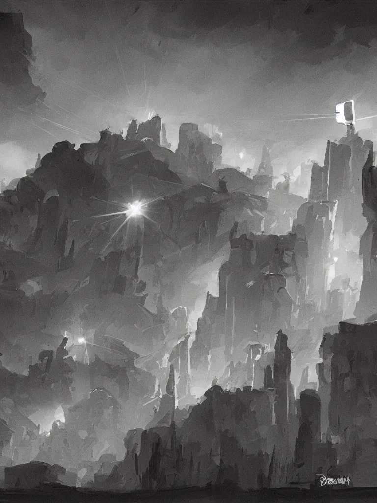 Image similar to searchlights by disney concept artists, blunt borders, rule of thirds