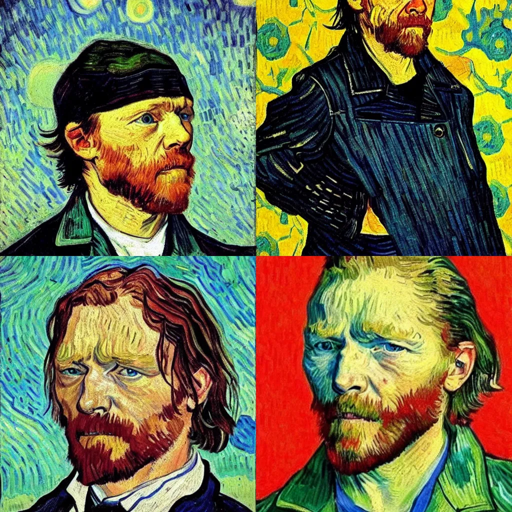 Prompt: Norman reedus painting by van Gogh