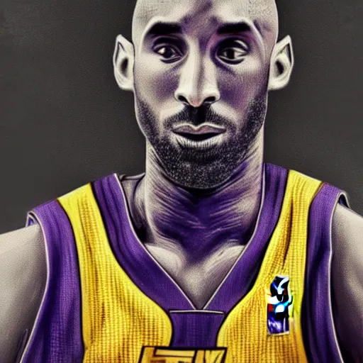 Image similar to kobe bryant in the style of Joel Santana, digital art, amazing detail, cgsociety, artstation