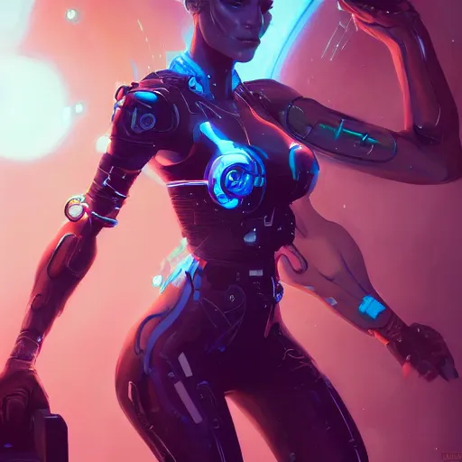 Image similar to comic book illustration, a portrait of a beautiful cybernetic woman, cyberpunk concept art by pete mohrbacher and artgerm and wlop and greg rutkowski and josan gonzales and syd mead, highly detailed, intricate, sci-fi, sharp focus, Trending on Artstation HQ, deviantart